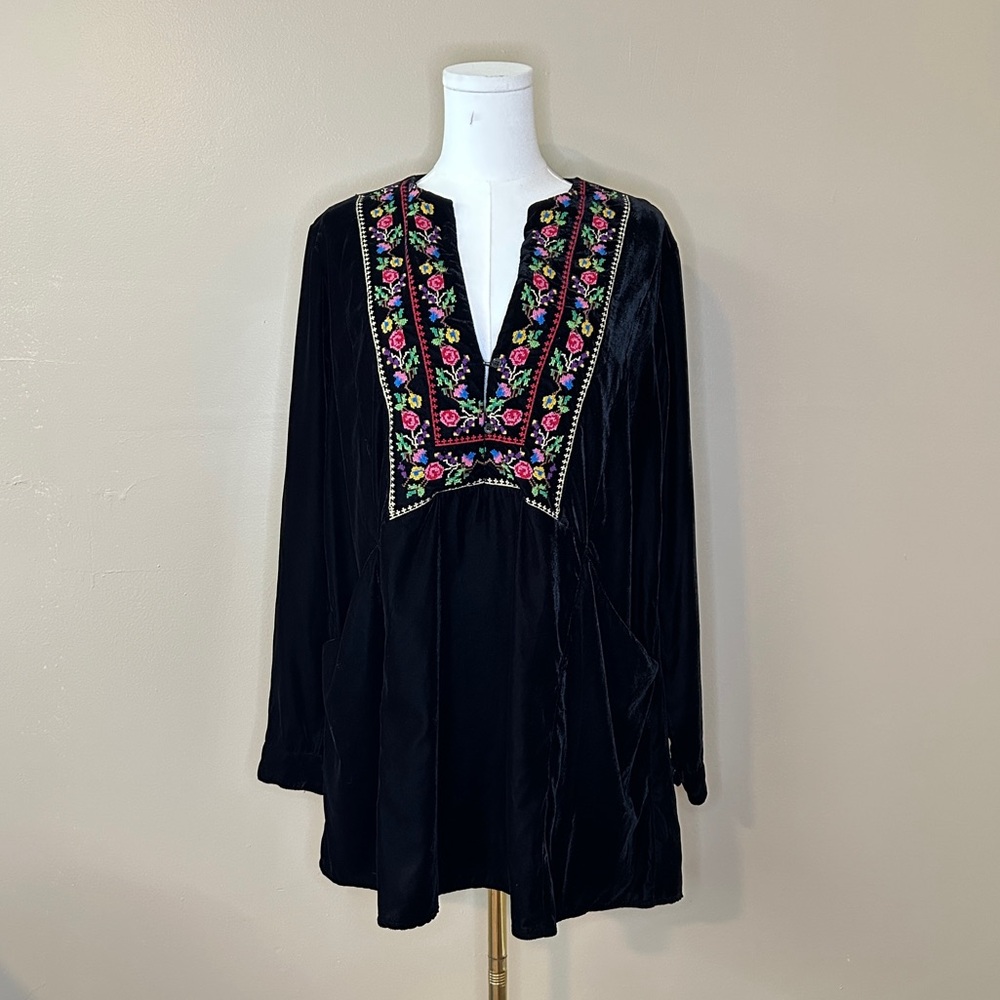 Free People Always Forever Velvet Mini Dress